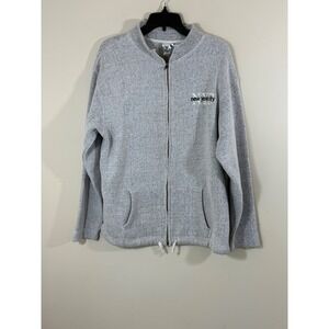 Vintage ESY Surf Co NYC New York City Zip Jacket Women's L Gray Y2K Streetwear